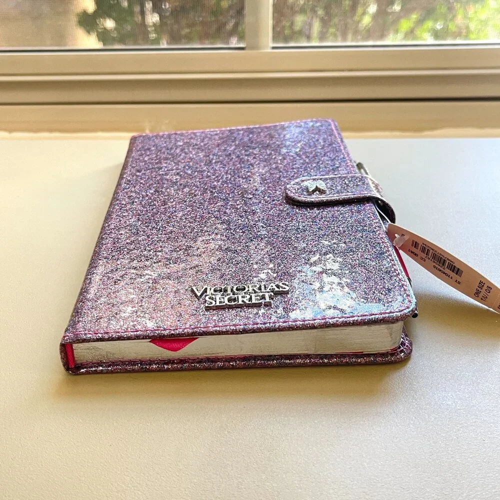 New Victoria's Secret Glitter Angel Wing Notebook with Pen Set Journal Diary NWT